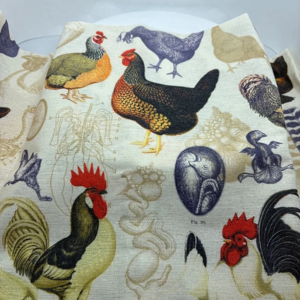 Cognitive Surplus 100% Cotton Tea‎ Towel Rooster Chicken Farmhouse Kitchen Decor